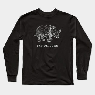 Rhino  - Fat Unicorn D Long Sleeve T-Shirt